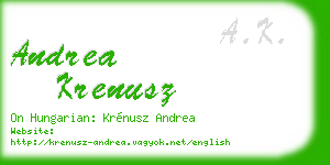 andrea krenusz business card